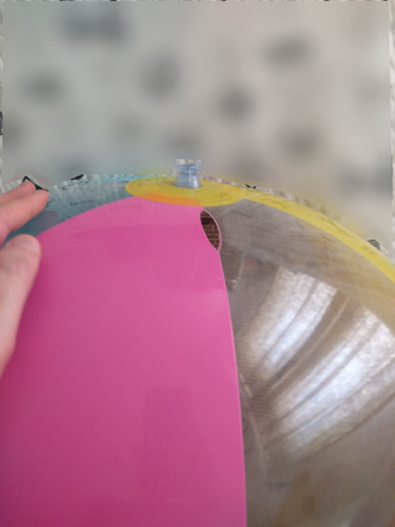 Riding a beach ball (photo from top)