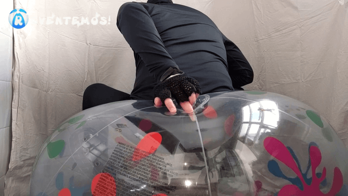 1209. Sit popping beach balls on the step floor and on a chair