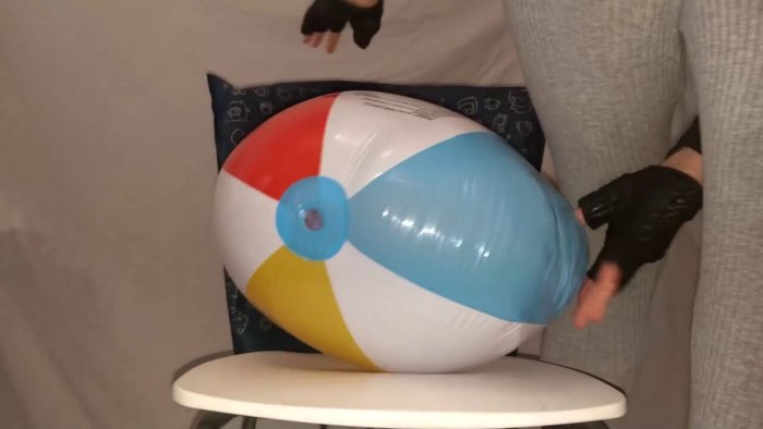 1816. Beach balls are being slowly popped
