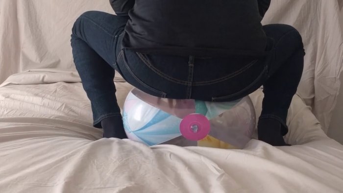 1820. Beach balls are being slowly popped